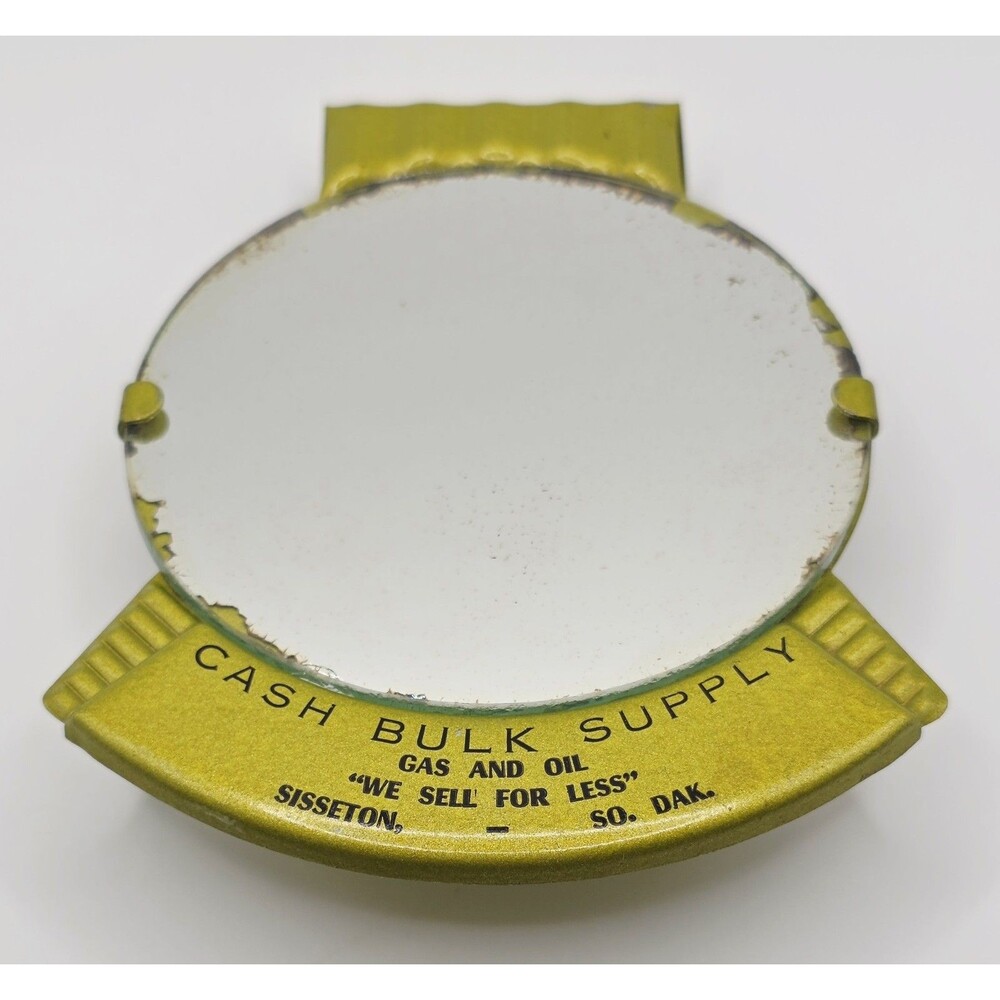 Art Deco Style Advertising Car Visor Mirror Clip Cash Bulk Supply Sisseton Oil